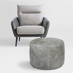 Unstuffed Faux Leather Pouf Cover