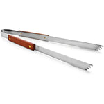 Stainless Steel Bbq Tool Set With Solid Hard Wood Handles Set Of 4