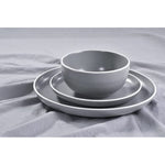 16 Piece Dishes Set Plates And Bowls Set For 4 Gray Matte