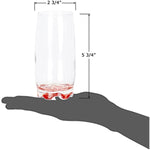 Vibrant Splash Water Beverage Highball Glasses 13 25 Ounce Set Of 6