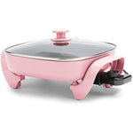 12 5Qt Square Electric Skillet With Glass Lid