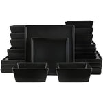 Square Stoneware Dinnerware Set 24 Piece Service For 8