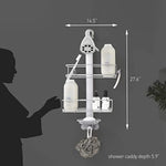 Over-Door Shower Caddy Stainless Steel and Anodized Aluminum