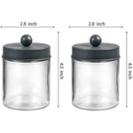 4 Pack Apothecary Jars Bathroom Vanity Storage Organizer Set