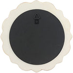 Decorative 9 Ivory Round Floral Ceramic Accent Wall Mirror