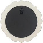 Decorative 9 Ivory Round Floral Ceramic Accent Wall Mirror