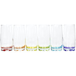 Vibrant Splash Water Beverage Highball Glasses 13 25 Ounce Set Of 6