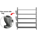 Metal Shoe Shelf Organizer With Side 8 Shoes Pockets