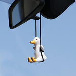 Cute Swinging Duck Car Mirror Hanging Accessories for Car Interior