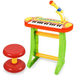 31 Keys Children Electronic Organ Keyboard Piano With Karaoke Recording Transmit And Stool