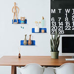 Floating Hanging Shelves with Cable Clips for Bedroom & Gaming Room - Set Of 2