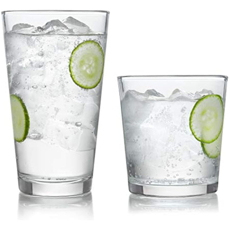 Preston 16 Piece Tumbler And Rocks Glass Set