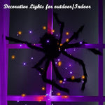 33ft Solar 100LED Orange Purple Halloween Fairy Lights Waterproof