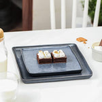 Square Stoneware Dinnerware Set 24 Piece Service For 8