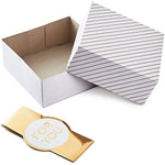 Gift Boxes Pack Of 2 White And Gold