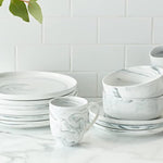 Marble Porcelain Dinnerware Set 16 Piece Service For 4