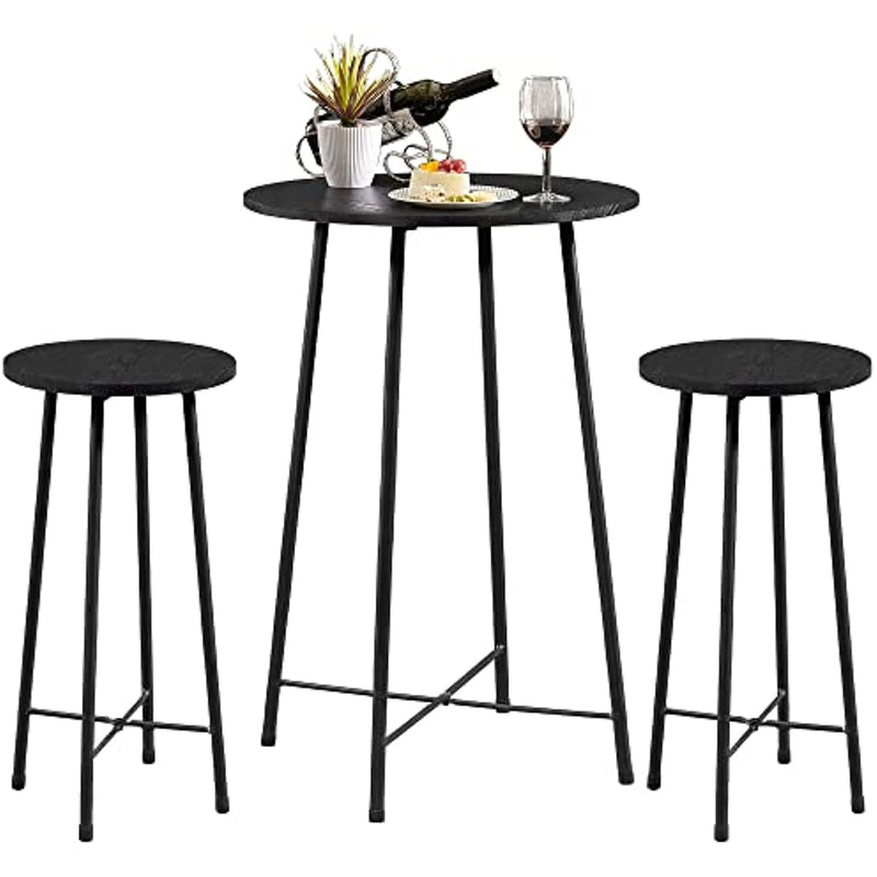 Round Bistro Sets With 2 Barstools