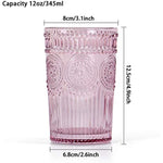 Glass Tumblers For Juice Beverages Cocktail Capacity 12 5Oz 370Ml Set Of 4