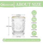 Water Glasses Drinking Cups Set Vintage Crystal Glassware Sets Of 6
