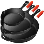 3-Pieces-Kitchen-Frying-Pre-Seasoned-Cast-Iron-Skillet-Pans-Nonstick-Cookware-Set-w/Drip-Spout