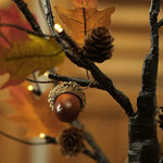 24 Inch Thanksgiving Lighted Oak Maple Tree Fall Decorations for Home,