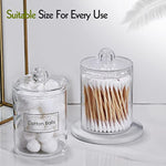 2 Pack Qtip Holder Dispenser for Cotton Ball, Cotton Swab, Cotton Round Pads, Floss - 10 oz