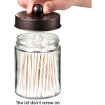 4 Pack Apothecary Jars Bathroom Vanity Storage Organizer Set