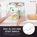 Built-In Handles Clear Storage Containers for Pantry & Home Organization