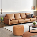 Unstuffed Faux Leather Pouf Cover