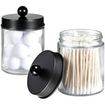 4 Pack Apothecary Jars Bathroom Vanity Storage Organizer Set