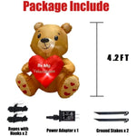 Valentines Day Inflatables Bear With Heart
