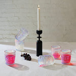 Vintage Glassware Sets Rainbow Embossed Romantic Water Glass Tumbler