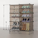 Plastic Freestanding Shoe Organizer DIY Shoe Shelves