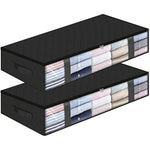 Under bed Storage Containers With Durable Handles For Clothes, Bedding and Toys