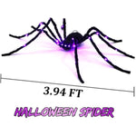 Giant Light up Black Hairy Spider Decoration for Best Halloween Party