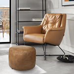 Unstuffed Faux Leather Pouf Cover