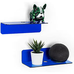 Floating Hanging Shelves with Cable Clips for Bedroom & Gaming Room - Set Of 2
