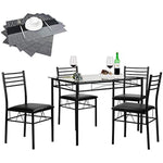 Dining Room Wooden Kitchen Table And Pu Cushion Chair Sets