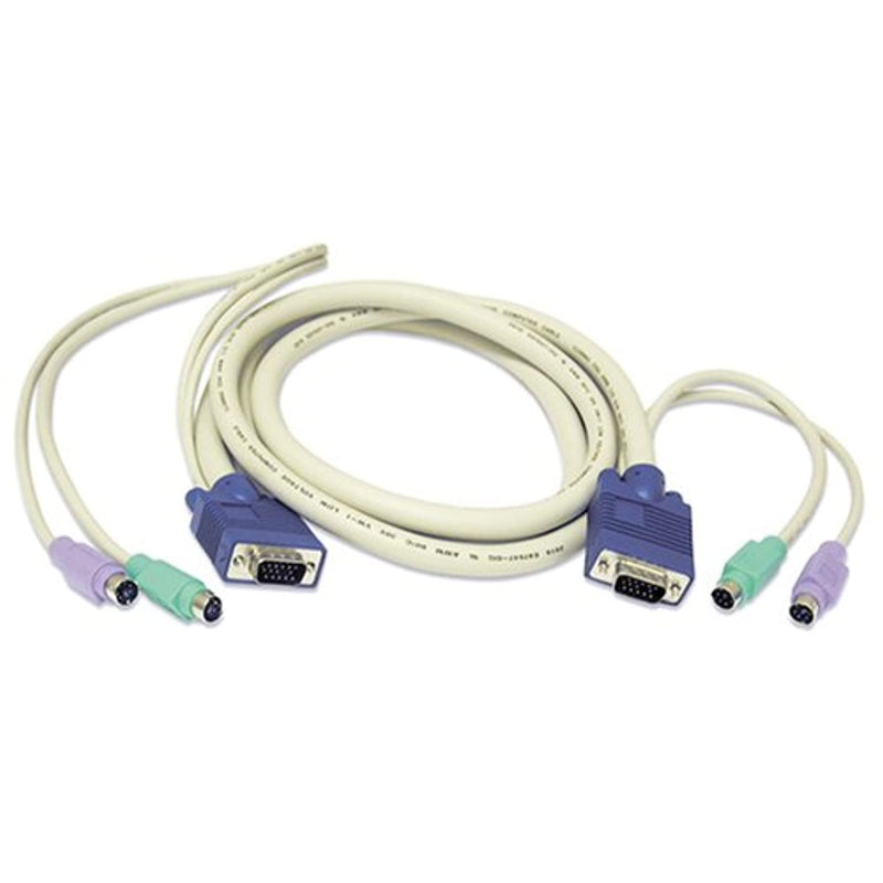 Cables To Go 23473 3 In 1 Hd15 Vga Mm Ps 2 Mm Kvm Cable 6 Feet