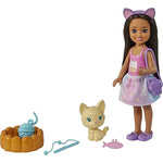 Brunette Doll With Removable Sprinkle Print Skirt Kitten Pet Bed More