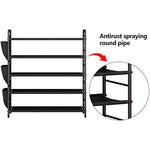 Metal Shoe Shelf Organizer With Side 8 Shoes Pockets