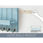 Elegant 5 Sturdy Key Hooks with Wooden Floating Shelf for Exclusive Designer Vintage Decor