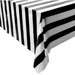 Plastic Stripe Table Cover Waterproof Tablecloth