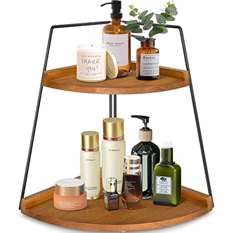 Corner Storage Shelf Counter Standing Rack for Bathroom
