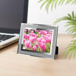Silver Glass Table Desk Standing 10x8 Photo Frame, Set of 2