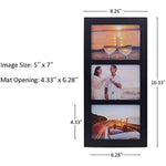 Opening Collage Picture Frame Black Wood Photo Frames for Tabletop Stand and Wall Mounting