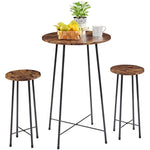 Round Bistro Sets With 2 Barstools