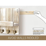Elegant 5 Sturdy Key Hooks with Wooden Floating Shelf for Exclusive Designer Vintage Decor