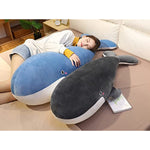 Giant Blue Black Plushie Whale Stuffed Toys