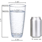 Unbreakable Plastic Tumbler Cups Set Of 6